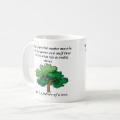 Lebensquotes Funny Mug oder Travel Mug Kaffeetasse (Vorderseite Links)