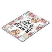 Lebensquotes und geometrisches Federmuster Notizblock (Linke Seite)