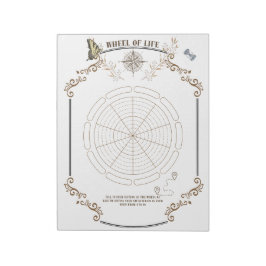 Lebensrad für persönliches Wachstum Notizblock