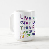 Lebensregeln Kaffeetasse (Vorderseite Links)