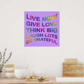 Lebensregeln Poster (Küche)