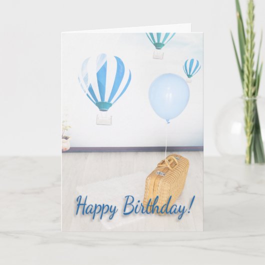 Lebensreise (Blues) Geburtstag Karte (Vorderseite)