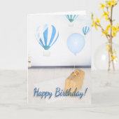 Lebensreise (Blues) Geburtstag Karte (Gelbe Blume)