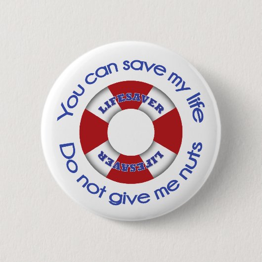 Lebensretter - Nussallergieknopf Button (Vorderseite)
