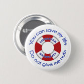 Lebensretter - Nussallergieknopf Button (Vorne & Hinten)