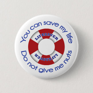 Lebensretter - Nussallergieknopf Button