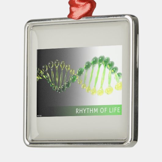 Lebensrhythmus Silbernes Ornament (Links)