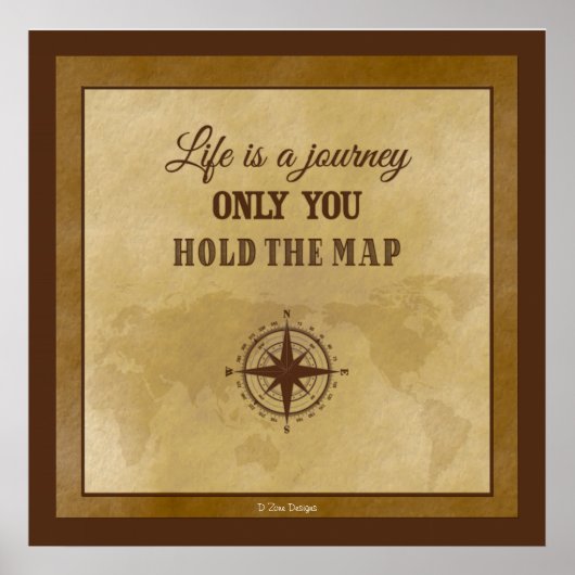 Lebensrichtung Inspirationsspirituelles Zitat Poster (Vorne)