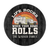 Lebensrockrollen tragen den Namen Camper Schneidebrett (Vorderseite)