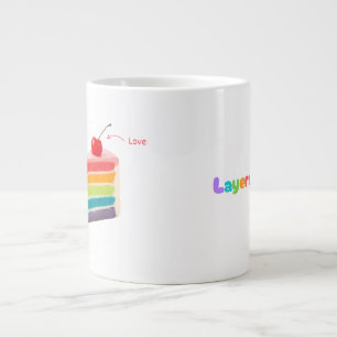 Lebensschichten - Rainbow Cake of Growth & Mindset Jumbo-Tasse