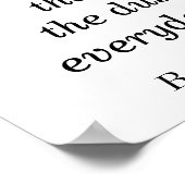 Lebensstaub - Art Print Zitat Poster (Ecke)