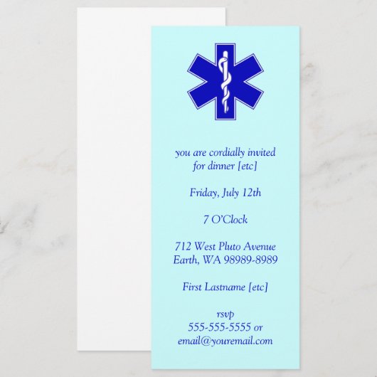 Lebensstern Einladung (Vorne/Hinten)