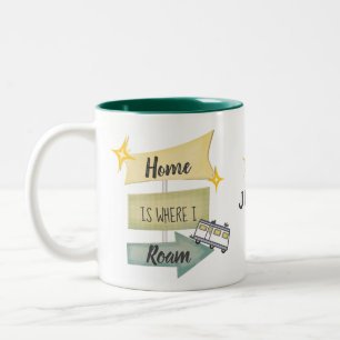 Lebensstil-Kaffee-Tasse des Camper-/RV Zweifarbige Tasse