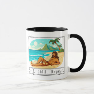 Lebensstil: Surfen. Chillen. Wiederholen. Tasse
