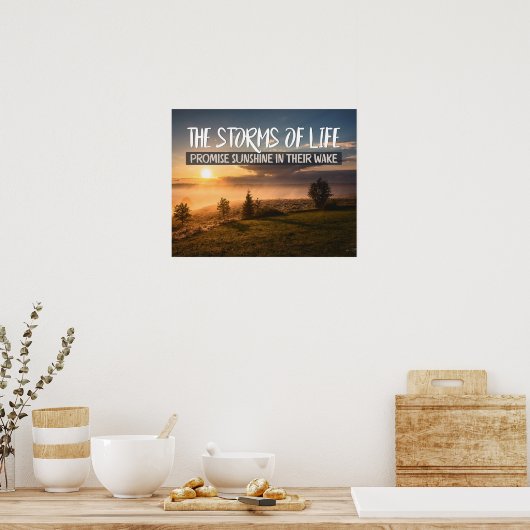 Lebensstürme Poster (Küche)