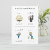 Lebensunterricht von der großen Naturkarte (Stehend Vorderseite)