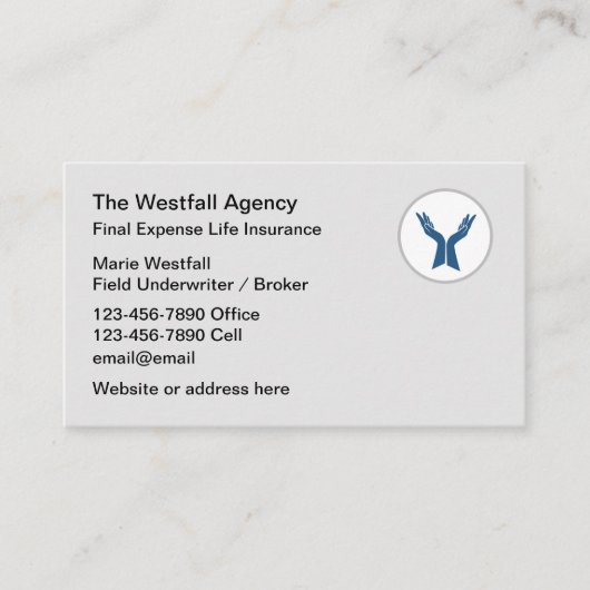 Lebensversicherung visitenkarte (Vorderseite)
