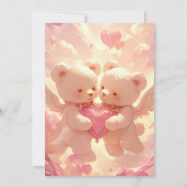 Lebensversprechen: Dreamy Teddy Bar Wedding Invita Einladung