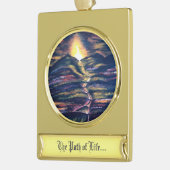 Lebensweg Banner-Ornament Gold (Links)