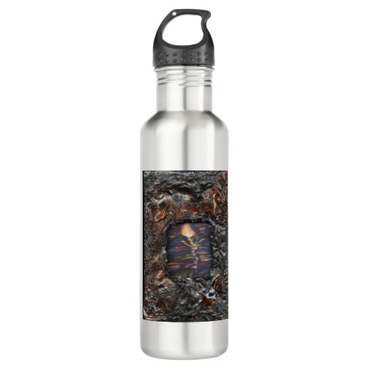 Lebensweg Burnt mit Aluminium-Wasser-Flasche Edelstahlflasche (Vorderseite)