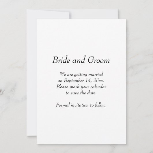 Lebensweg der Hochzeit im Herbst Save the Date (Rückseite)