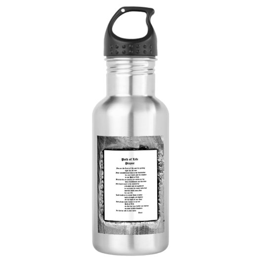 Lebensweg Gebet Wasserflasche (Vorderseite)
