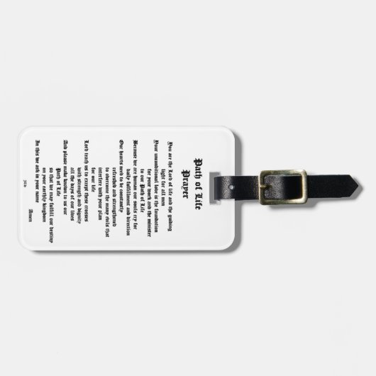 Lebensweg Gepäckanhänger (Vorderseite horizontal)