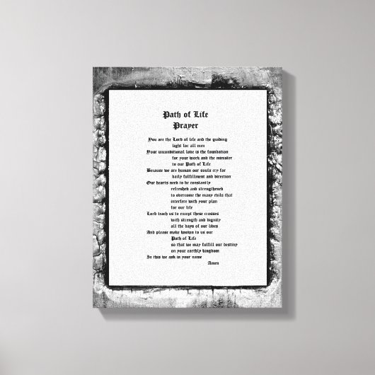 Lebensweg Leinwanddruck (Vorderseite)