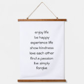 Lebensweg spirituelle Botschaft Wandteppich Mit Holzrahmen (Vorderseite)