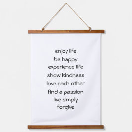 Lebensweg spirituelle Botschaft Wandteppich Mit Holzrahmen