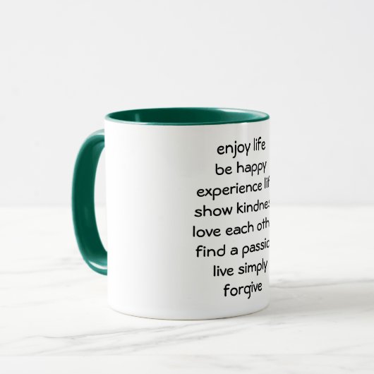 Lebensweg Spirituelle Message Coffee Tasse (Vorderseite Links)