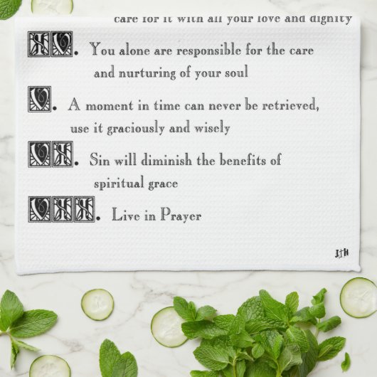 Lebensweise Geschirrtuch (Gefaltet)