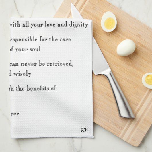 Lebensweise Geschirrtuch (Viertel Falte)