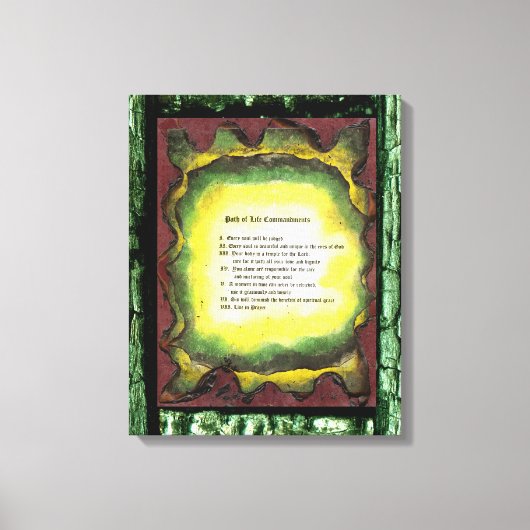 Lebensweise Leinwanddruck (Vorderseite)