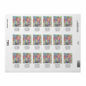 Lebensweise - Muster neurografischer Art 1 Adressaufkleber (Vorne)