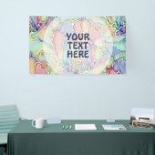 Lebensweise - Muster neurografischer Art 1 Banner (Messeveranstaltung)