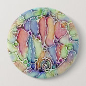 Lebensweise - Muster neurografischer Art 1 Button (Vorderseite)