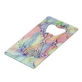 Lebensweise - Muster neurografischer Art 1 Geldbeutel Flaschenöffner (Vorderseite Schrägansicht)