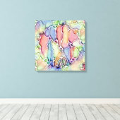 Lebensweise - Muster neurografischer Art 1 Leinwanddruck (Insitu (Holzboden))