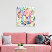 Lebensweise - Muster neurografischer Art 1 Leinwanddruck (Insitu (Wohnzimmer))