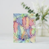 Lebensweise - Muster neurografischer Art 1 Postkarte (Stehend Vorderseite)