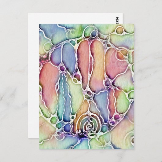 Lebensweise - Muster neurografischer Art 1 Postkarte (Vorne/Hinten)