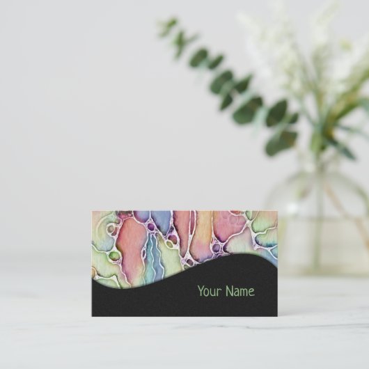 Lebensweise - Muster neurografischer Art 1 Visitenkarte (Stehend Vorderseite)