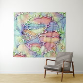 Lebensweise - Muster neurografischer Art 1 Wandteppich (Beispiel (Horizontal))
