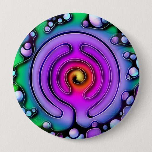 Lebensweise - Muster neurografischer Kunst 2 Button (Vorderseite)