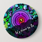 Lebensweise - Muster neurografischer Kunst 2 Button (Vorderseite)