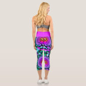 Lebensweise - Muster neurografischer Kunst 2 Capri Leggings (Rückseite)