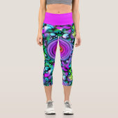 Lebensweise - Muster neurografischer Kunst 2 Capri Leggings (Vorderseite)