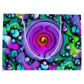 Lebensweise - Muster neurografischer Kunst 2 Große Geschenktüte (Rückseite)