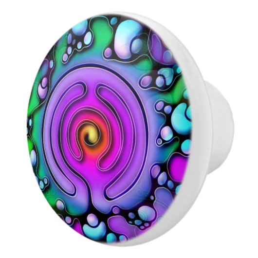 Lebensweise - Muster neurografischer Kunst 2 Keramikknauf (Rechts)